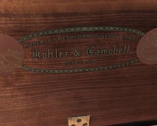 Kohler and Campbell piano