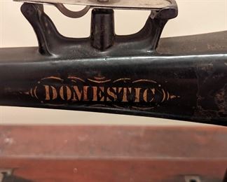 Vintage Domestic sewing table with machine