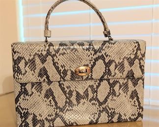 Snakeskin print purse