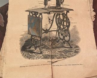 Vintage Domestic sewing table with machine