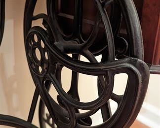 Vintage Domestic sewing table with machine