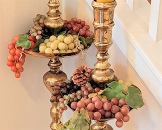 Large brass candlestick decor