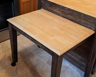 Kitchen Island with storage and side table extension