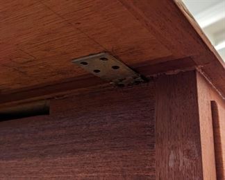 Antique drop-leaf teacart 