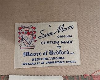 VIntage Custom-made Sam Moore upholstered chair