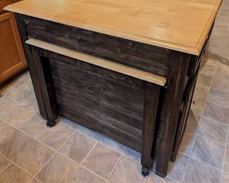 Kitchen Island with storage and side table extension