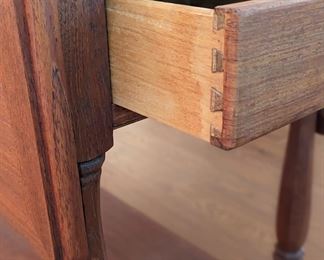 Antique drop-leaf teacart 