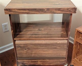 Rolling table with bottom storage