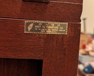 Custom craft and sewing table with built-in chair and storage