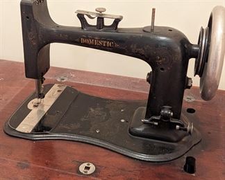 Vintage Domestic sewing table with machine