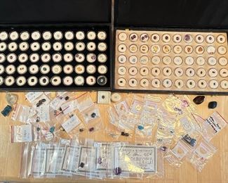 Collection of semi-precious stones to be sold as a lot. 