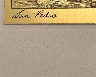 Gold etch artwork by Lionel Barrymore (Drew Barrymore’s great uncle)