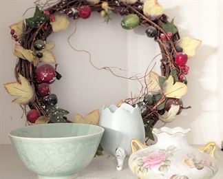 vintage celadon Rice bowl and fine chinaware 