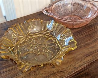 Vintage depression glass