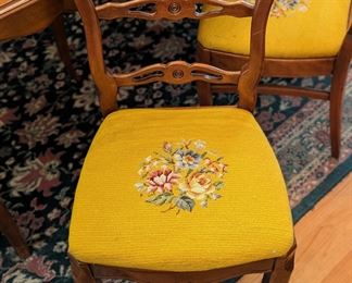 Vintage embroidered chair