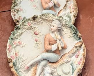 Vintage victorian wall plaques