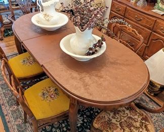 Antique walnut formal dining table