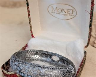 Vintage Monet silver bracelet