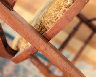 antique embroidered chair