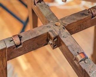 vintage rotating, lazy Susan side table