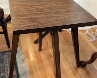 vintage rotating, lazy Susan side table