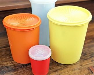 vintage tupperware canisters