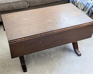 Antique drop leaf coffee table