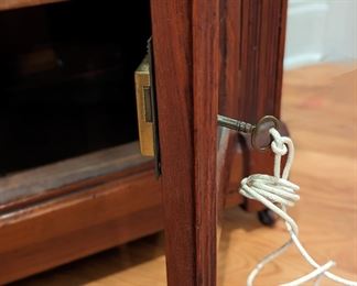 Antique marbled top dry sink/side cabinet