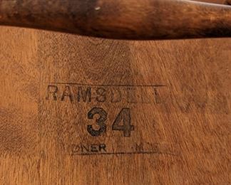 Antique colonial wooden rocking chair