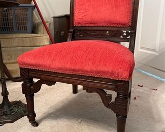 antique upholstered chair
