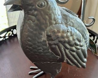 Metal bird watering can