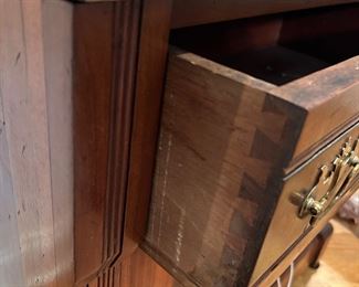 Antique marbled top dry sink/side cabinet