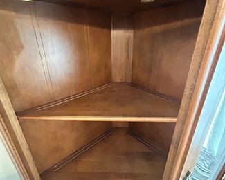 Vintage corner hutch