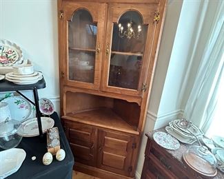Vintage corner hutch