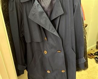Women's blue raincoat