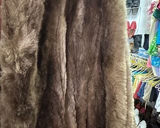 Vintage women's mink 3/4 length coat