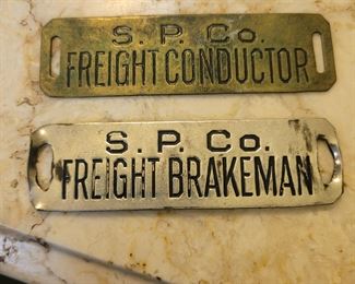 Southern Pacific Brakeman and Conductor Hat Badges