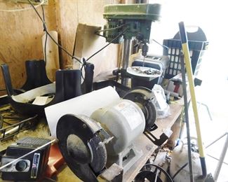 Drill Press and Grinder