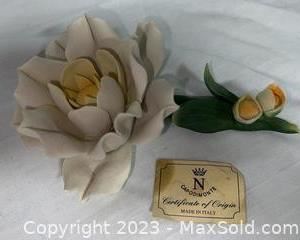 wcapodimonte porcelain flower471 t