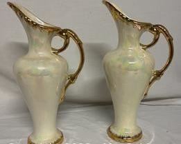 wtwo vintage pitcher vases511 t
