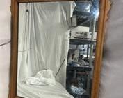 wvintage wood framed mirror1061 t