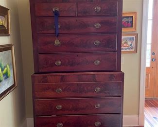 Mahogany Chest on Chest