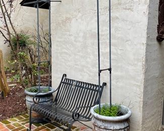 Garden Bench with Canopy