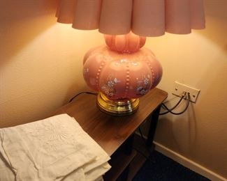 matching pink lamps
