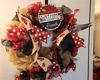 wreath lady bugs