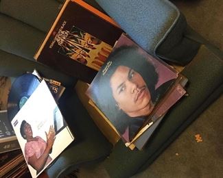 Hundreds of vinyl records