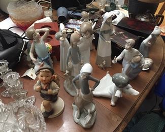 Lladro and Hummel figurines