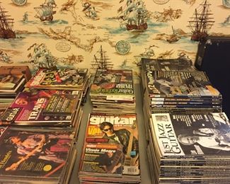 Hundreds of Guitar magazines, some with cd's