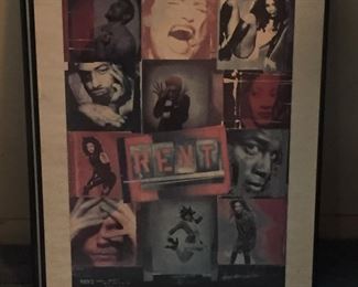 Framed theater posters