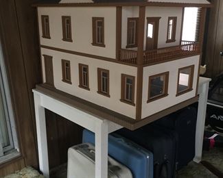 Dollhouse, furniture and accessories.